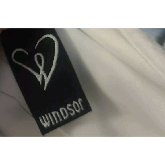 Women's Black And White Dress Office Chic Zip Up Back- M/L Windsor - Picture 3 of 4